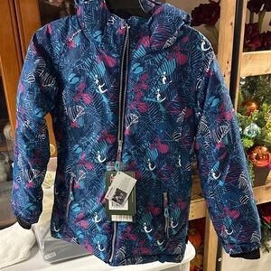 Colorful Patterned Winter Jacket Kamik new with tags kids size 12 ski